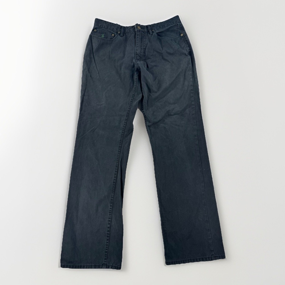 Polo Ralph Lauren Chino Pants Mens 33x32 Black Straight Cotton Casual - Picture 5 of 13
